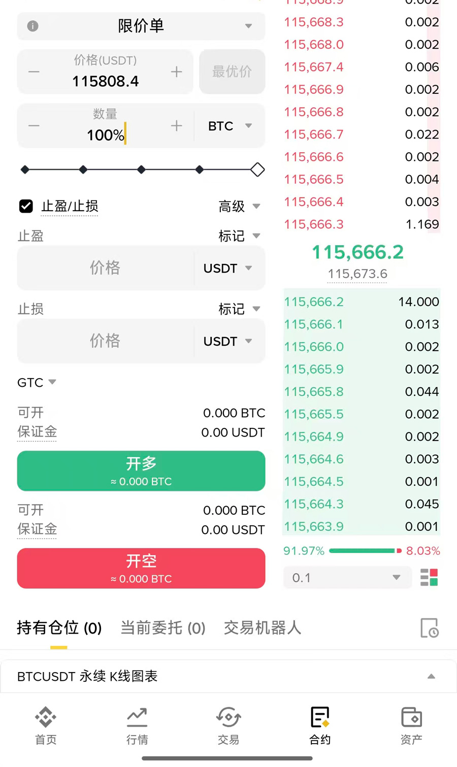 币安止盈止损设置