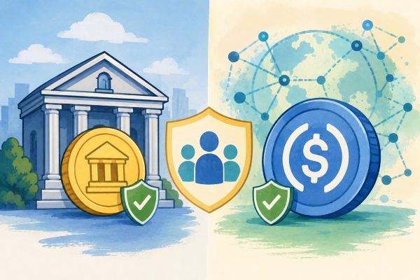 银行发行稳定币与USDC:用户保障有何差别