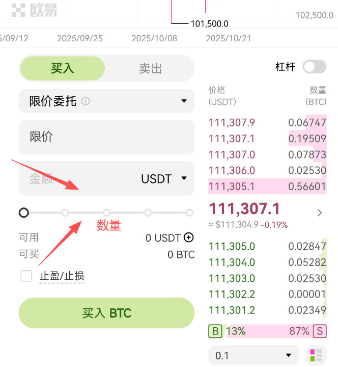 欧易OKX限价订单